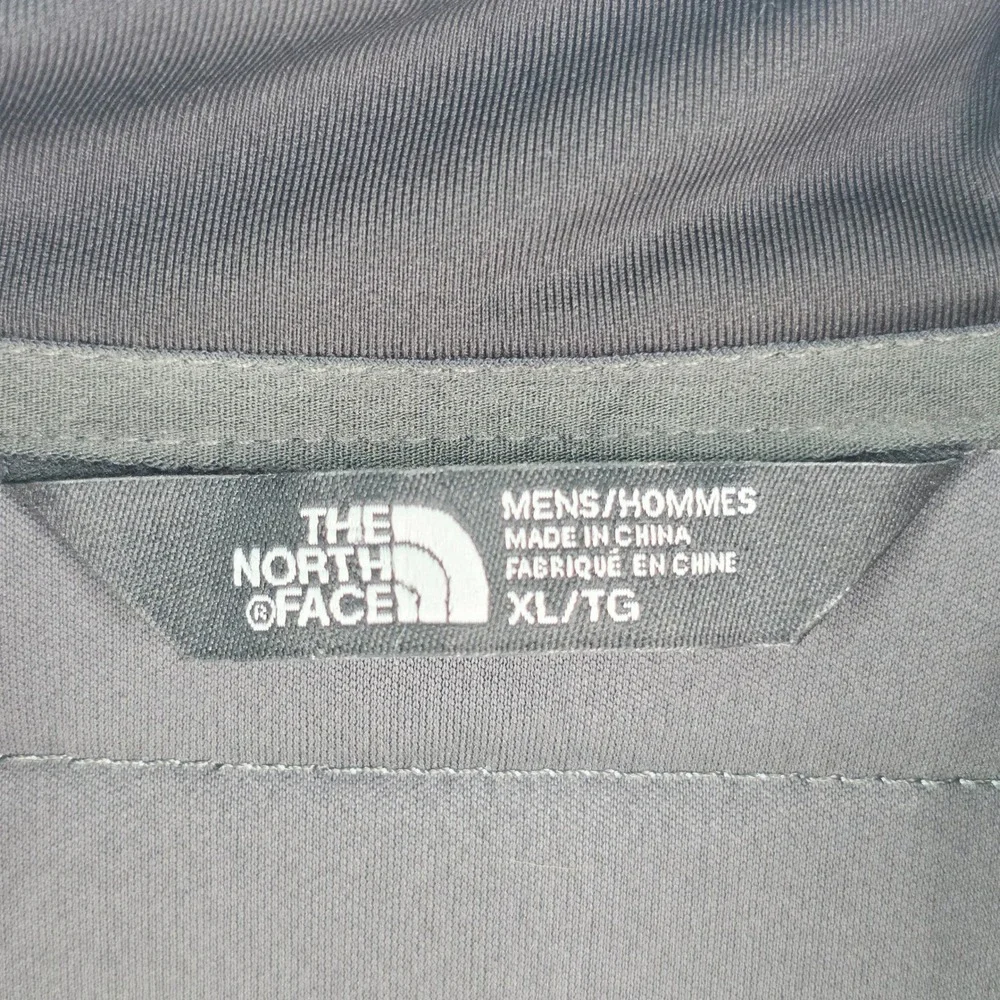 The North Face Mens Sweatshirt Vest Gray Two Tone Full Zip Quilted XL Jacket